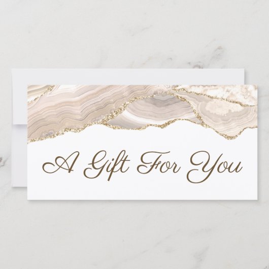 ivoor gouden agaat cadeaubon (Voorkant)