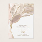 Ivoor gouden agaat ketting display kaart (Achterkant)