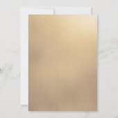 Ivoor Gouden Bloemige Bruiloft Uitnodiging (Achterkant)