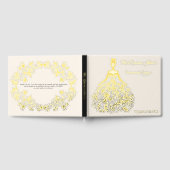 Ivoor, Gouden FOLIE Silhouette Quinceañera Gastboe Gastenboek (Volledig)