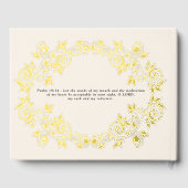 Ivoor, Gouden FOLIE Silhouette Quinceañera Gastboe Gastenboek (Achterkant)