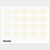 Ivoor gouden hart bruiloft Save the Date Ronde Sticker (Vel)