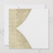 Ivoor Gouden Kruis Baby doop Kaart (Achterkant)