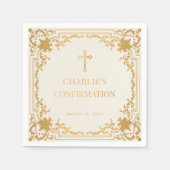 Ivoor & Gouden Kruis Servet (Voorkant)