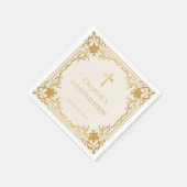 Ivoor & Gouden Kruis Servet (Hoek)
