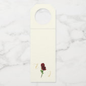 Ivoor Gouden Rozen Bruiloft Flessenhanger (Voorkant)