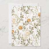  Ivoor & Gouden Rozen Bruiloft Kaart (Achterkant)