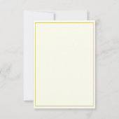 Ivoor Gouden Rozen Bruiloft RSVP Kaartje (Achterkant)