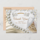 Ivoor, groen, blauw, goud zijde & parel tank Y ans Briefkaart (Voorkant / Achterkant)