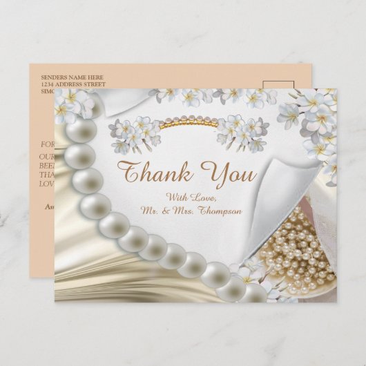 Ivoor, groen, blauw, goud zijde & parel tank Y ans Briefkaart (Voorkant / Achterkant)