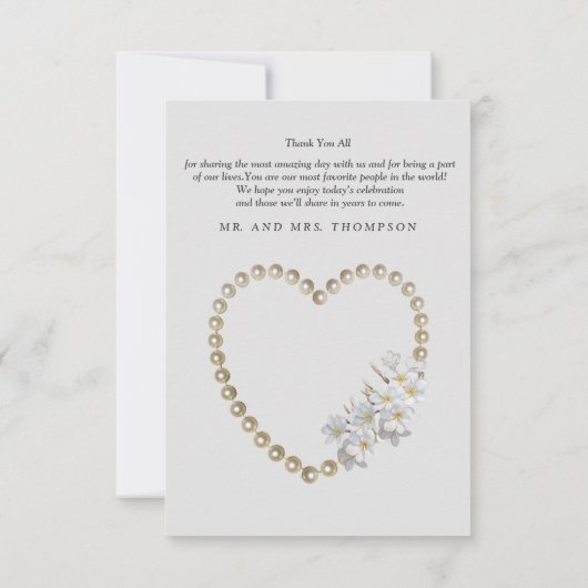 Ivoor, groen, blauw, gouden zijde & bruiloft dank  RSVP kaartje (Achterkant)