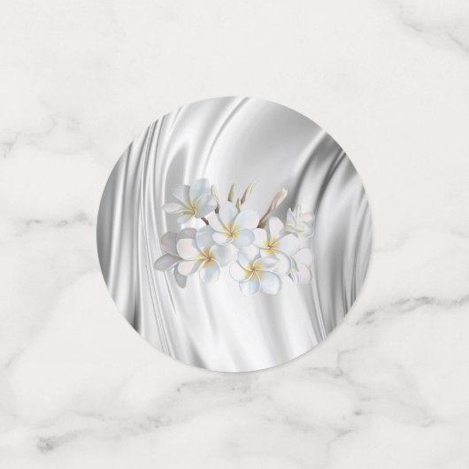 Ivoor, groen, blauw, gouden zijde en oorspuwen confetti (Kleine voorkant)