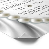 Ivoor, groen, blauw, gouden zijde en parel, bruilo poster (Hoek)