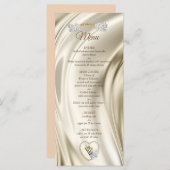 Ivoor, Groen, Blauw, Gouden Zijde & Parels Menu (Voorkant / Achterkant)