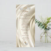 Ivoor, Groen, Blauw, Gouden Zijde & Parels Menu (Staand voorkant)