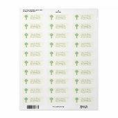 Ivoor Groene Elegante Ierse Keltische Kruis Etiket (Full Sheet)
