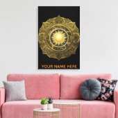 Ivoor Helios Mandala Fijne Kunst Canvas Kunst (Insitu (Woonkamer))