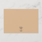 Ivoor Herfst Bloemen Boeket met Gouden Details Informatiekaartje (Achterkant)