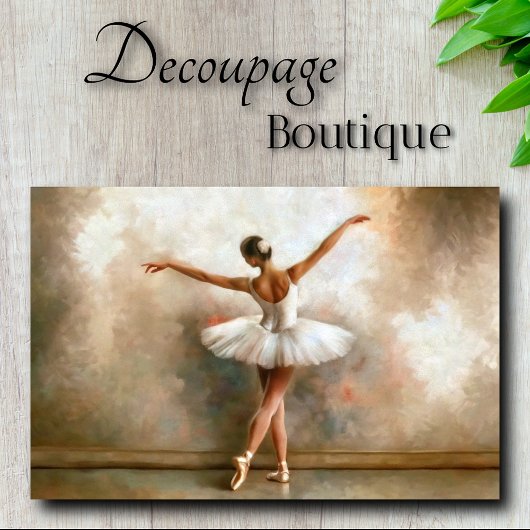 Ivoor Impressionist Dancing Ballerina Decoupage Tissuepapier