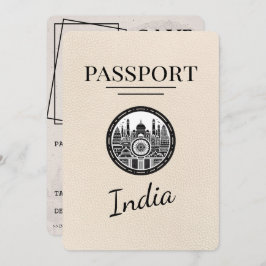 Ivoor India Passport Bewaar de datum Save The Date
