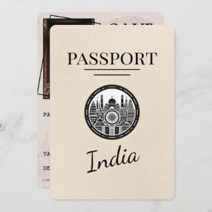 Ivoor India Passport Bewaar de datum Save The Date