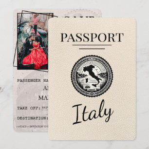 Ivoor Italië Paspoort Save The Date