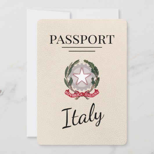 Ivoor Italië Paspoort Save The Date (Voorkant)