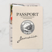 Ivoor Jamaica Passport Bewaar de datum Save The Date (Voorkant / Achterkant)