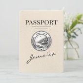 Ivoor Jamaica Passport Bewaar de datum Save The Date (Staand voorkant)