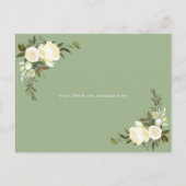 Ivoor kaartje met bloemen voor bruidsmeisje dank j uitnodiging briefkaart (Achterkant)