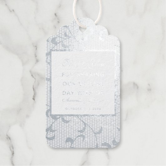 Ivoor & Kant Bruiloft Cadeaulabels (Voorkant)
