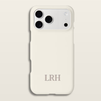 Ivoor Klassiek Minimalistisch Initiaal Monogram iPhone 15 Case