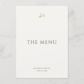 Ivoor | Klein bloemendecor bruiloft tafel nummertj Menu (Voorkant)