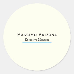 Ivoor Kleur Eenvoudig Modern Minimalistisch Ronde Sticker