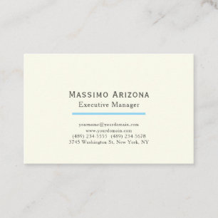 Ivoor Kleur Eenvoudig Modern Minimalistisch  Visitekaartje