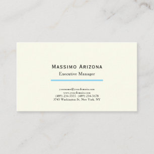 Ivoor Kleur Eenvoudig Modern Minimalistisch  Visitekaartje