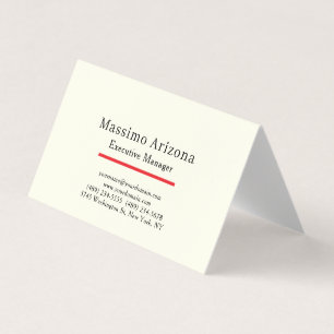 Ivoor Kleur Eenvoudig Modern Minimalistisch  Visitekaartje