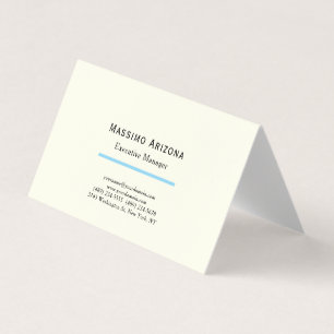 Ivoor Kleur Eenvoudig Modern Minimalistisch  Visitekaartje