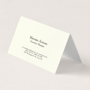 Ivoor Kleur Eenvoudig Professioneel Minimalistisch Visitekaartje