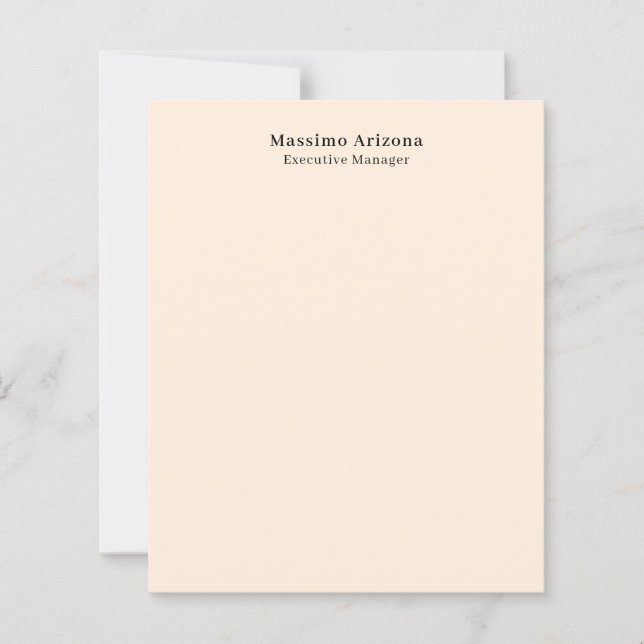 Ivoor Kleur Eenvoudig Professioneel Modern Minimal (Voorkant)