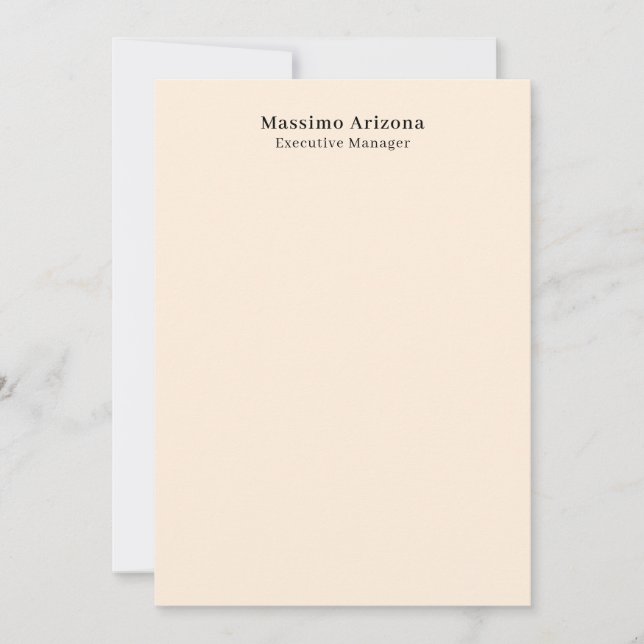 Ivoor Kleur Eenvoudig Professioneel Modern Minimal (Voorkant)