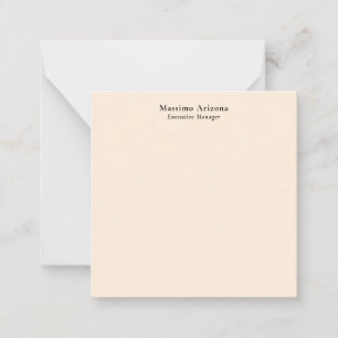 Ivoor Kleur Eenvoudig Professioneel Modern Minimal Notitiekaartje