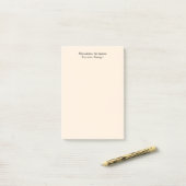 Ivoor Kleur Eenvoudig Professioneel Modern Minimal Post-it® Notes (Op bureau)