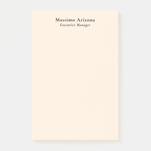 Ivoor Kleur Eenvoudig Professioneel Modern Minimal Post-it® Notes (Voorkant)