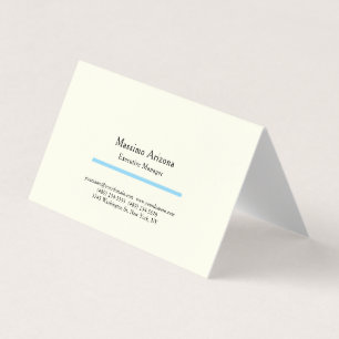 Ivoor Kleur Eenvoudig Professioneel Modern Minimal Visitekaartje