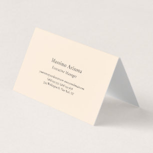 Ivoor Kleur Eenvoudig Professioneel Modern Minimal Visitekaartje