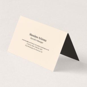 Ivoor Kleur Eenvoudig Professioneel Modern Minimal Visitekaartje