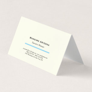 Ivoor Kleur Eenvoudig Professioneel Modern Minimal Visitekaartje