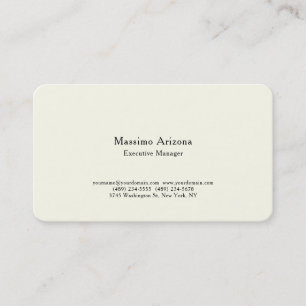 Ivoor Kleur Eenvoudig Professionele Moderne Minima Visitekaartje
