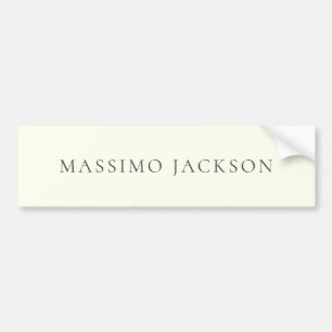 Ivoor Kleur Minimalistisch Eenvoudig Modern Esthet Bumpersticker
